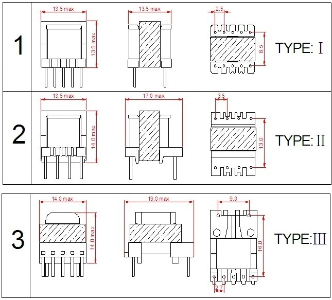 Ee Ei Ef Series Charging Transformer Step Down Transformer 220V to 110V SMPS Transformer