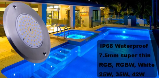 Accessoires de piscine PC DC12V IP68 sous-marin multicolore RGB LED piscine transformateurs 30W12V