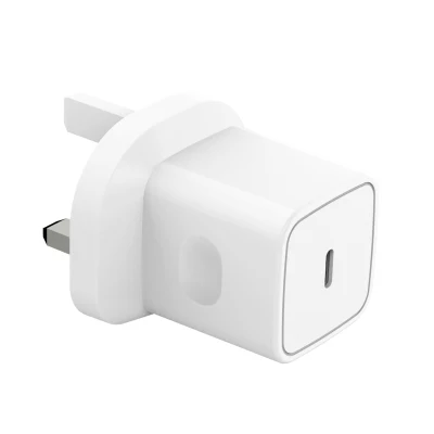 UK Plug 20W Pd Chargeur Adaptateur Secteur Charge Murale avec Port Type-C pour iPhone12